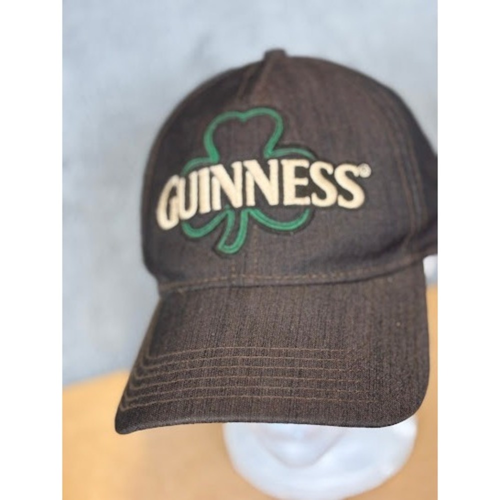Guinness Brown Shamrock Logo Tek-Flex Stretch Fit Baseball Cap Hat OSFM BioWorld - Picture 10 of 11